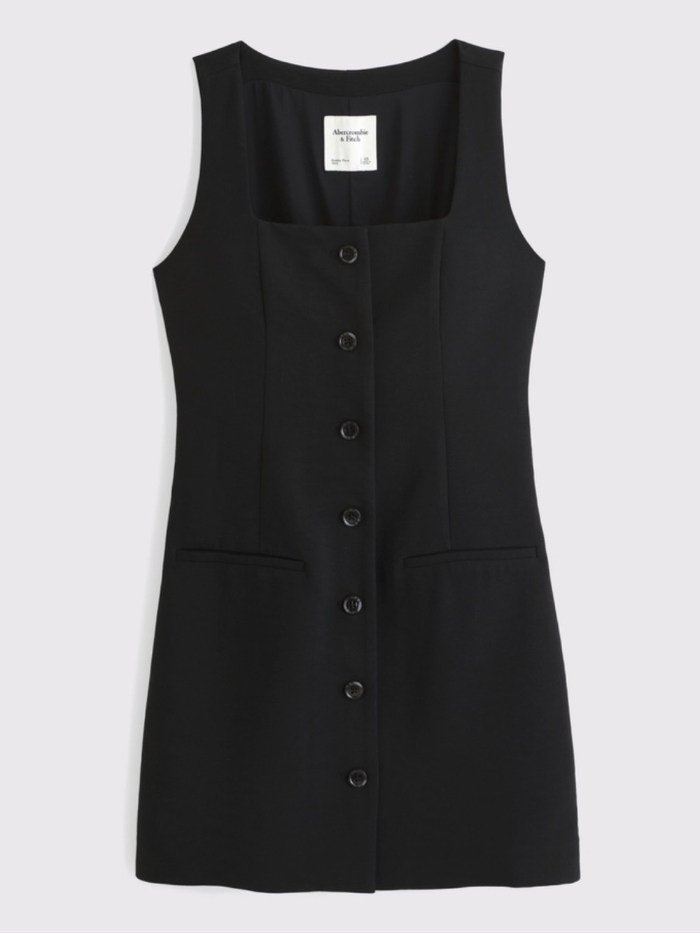The A&F Black Mara Squareneck Vest Mini Dress